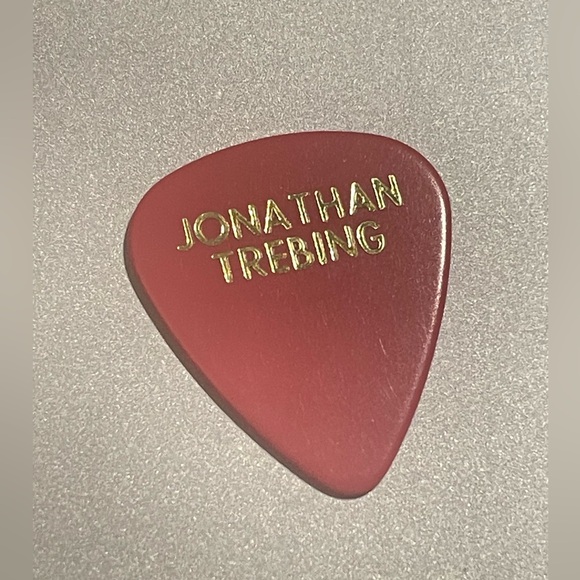 Jonathan Trebing from Rascal Flatts red guitar pick 2011 Flatts Fest Tour - Picture 3 of 4